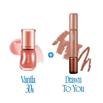 Easy Lazy Lip Combo~3D Voluming Gloss+Dual Coloring Stick Lip+Liner