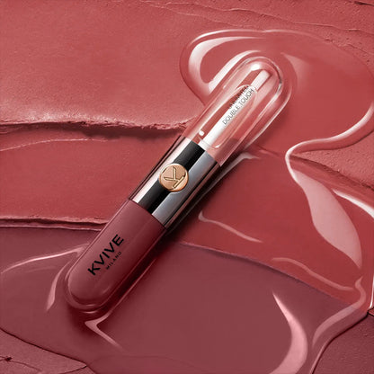Perfect Twin Lip — Dual-Ended Liquid Lipstick with Velvet Matte Color and Glossy Shine